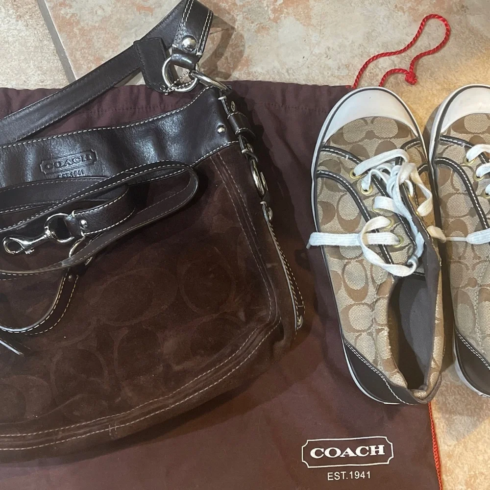 PreLoved Coach Purse and Sneaker Bundle - Picture 1 of 12